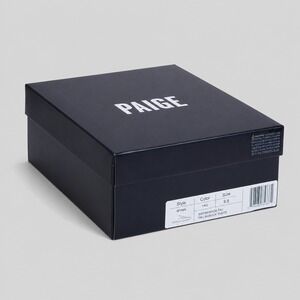 PAIGE Empty Shoe Box Size 9.5 Navy Blue Replacement Storage Gift Box Authentic